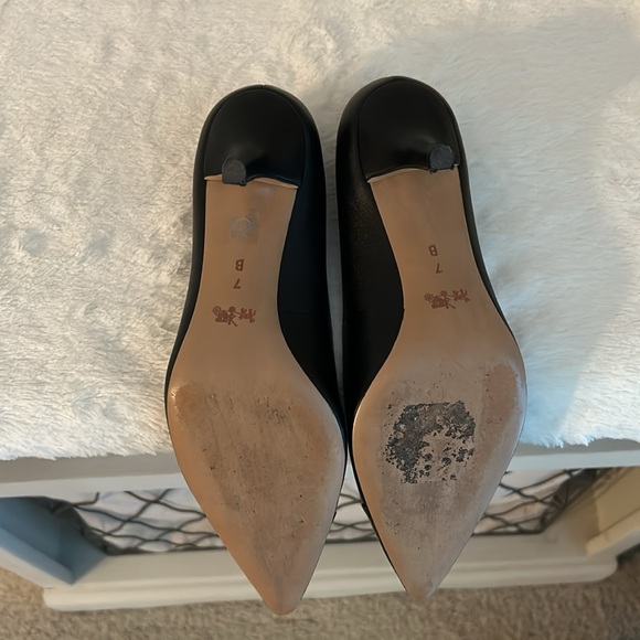 Coach black leather pump size 7. Good condition. 3” heel. Silver logo on top - Picture 4 of 4